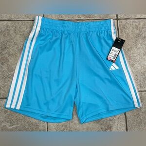 Adidas boys 3 stripe essential mid thigh shorts size xl